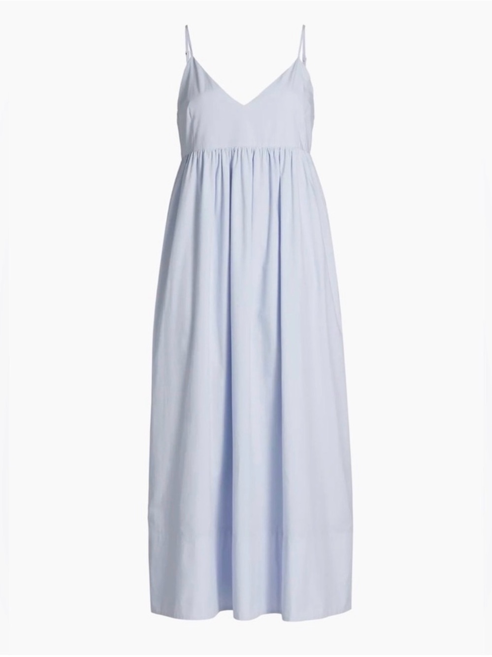 Jenni Kayne Cove Spaghetti-Strap Pickets Cotton Maxi Dress Brunch Summer Size L - Picture 5 of 8